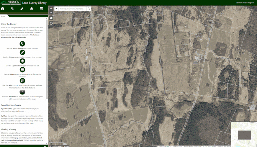 Vermont Land Survey Library v.1.0
